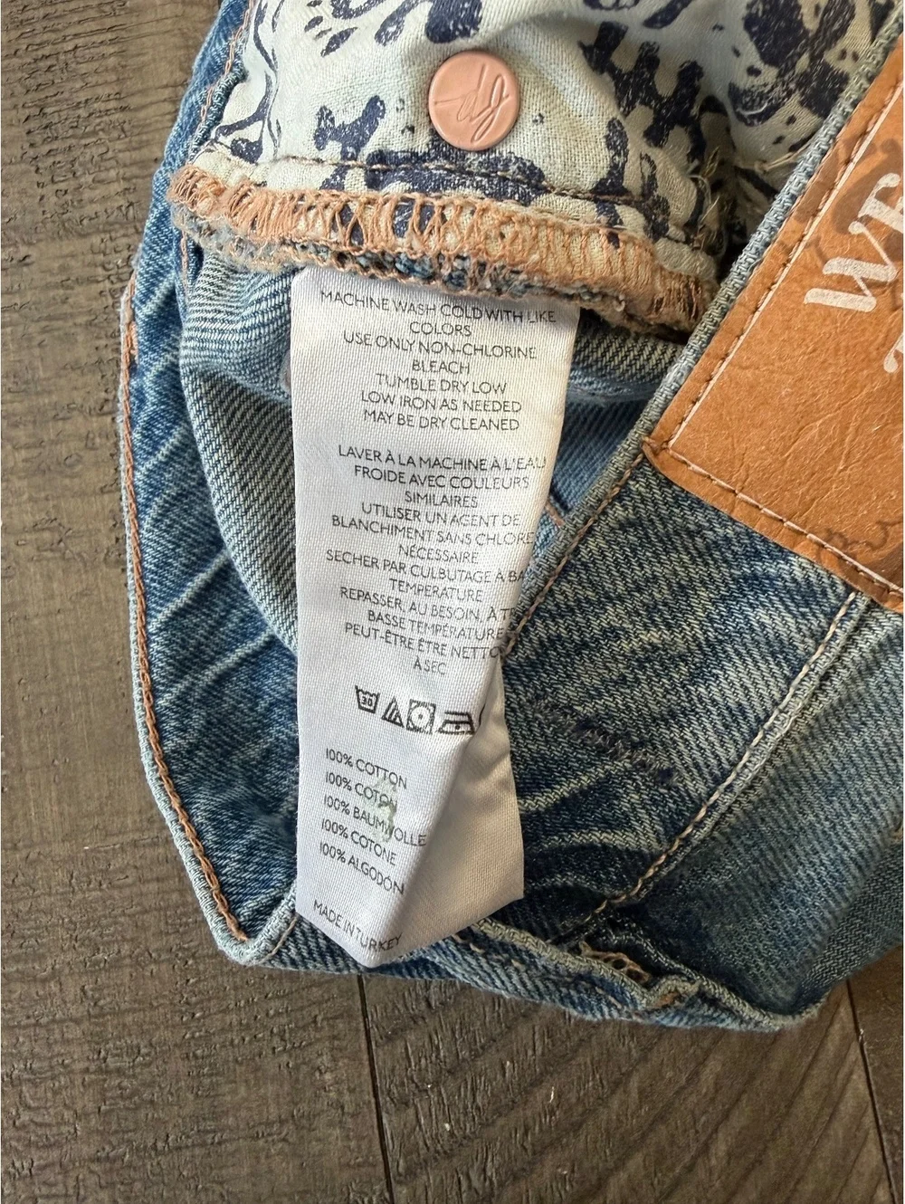 We The Free Tinsely Baggy High Rise Straight Leg Jeans